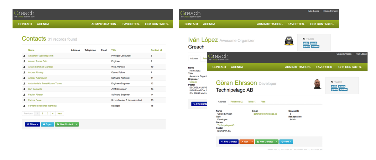 Greach 2015 Demo application